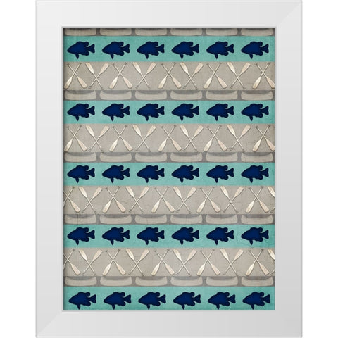 Lodge Surface Pattern_V1 6 White Modern Wood Framed Art Print by LightBoxJournal