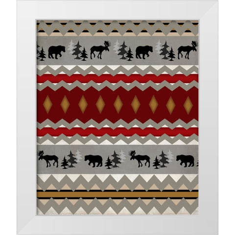 Lodge Surface Pattern_V1 11 White Modern Wood Framed Art Print by LightBoxJournal