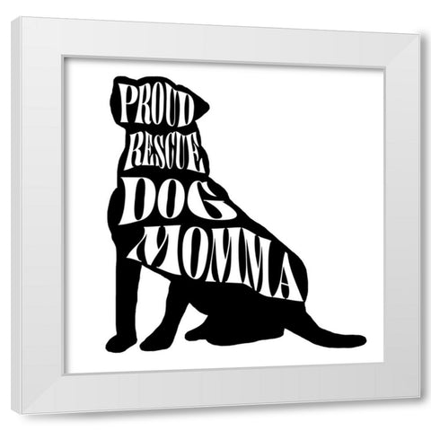 Rescue Dog 4 White Modern Wood Framed Art Print by LightBoxJournal