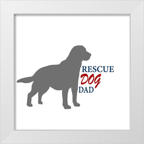 Rescue Dog 10 White Modern Wood Framed Art Print by LightBoxJournal