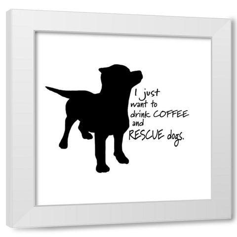 Rescue Dog 12 White Modern Wood Framed Art Print by LightBoxJournal