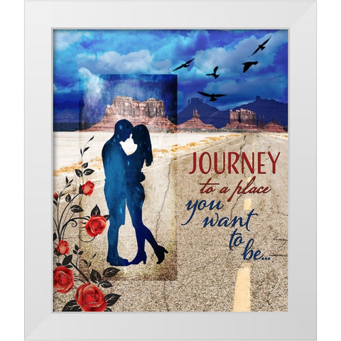 Love Signs_V2 White Modern Wood Framed Art Print by LightBoxJournal