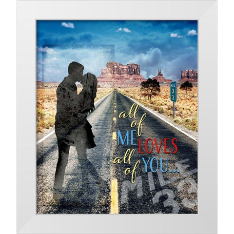 LoveSigns_V4 White Modern Wood Framed Art Print by LightBoxJournal