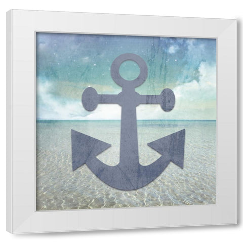 Signs_Anchor White Modern Wood Framed Art Print by LightBoxJournal