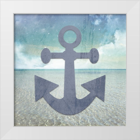 Signs_Anchor White Modern Wood Framed Art Print by LightBoxJournal
