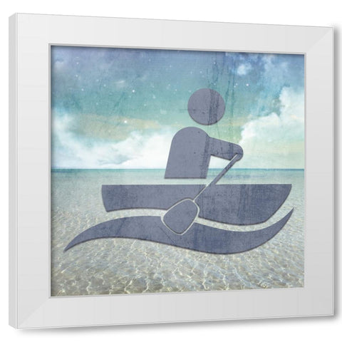 Signs_Boating3 White Modern Wood Framed Art Print by LightBoxJournal