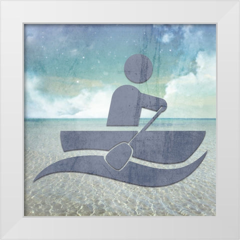 Signs_Boating3 White Modern Wood Framed Art Print by LightBoxJournal