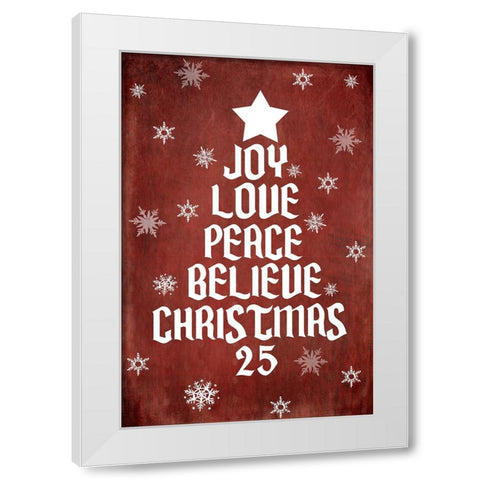 25 Days TilChristmas 04 Snowflakes White Modern Wood Framed Art Print by LightBoxJournal