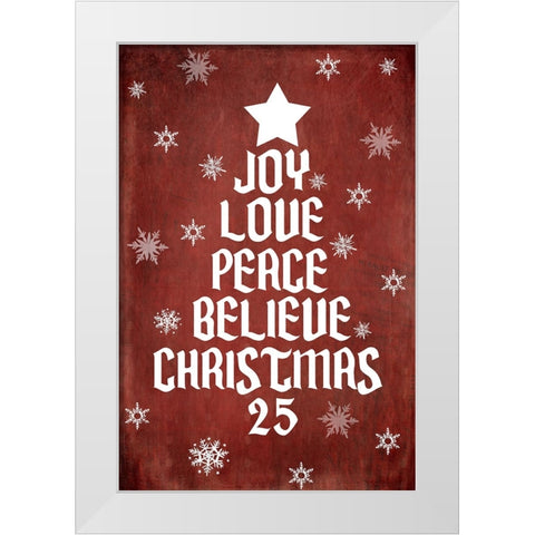 25 Days TilChristmas 04 Snowflakes White Modern Wood Framed Art Print by LightBoxJournal