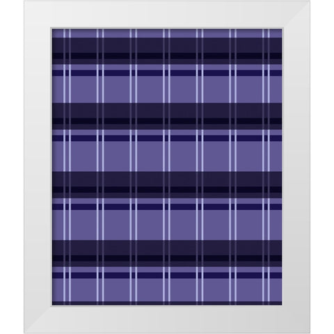 Ultra Violet Plaid 01 White Modern Wood Framed Art Print by LightBoxJournal