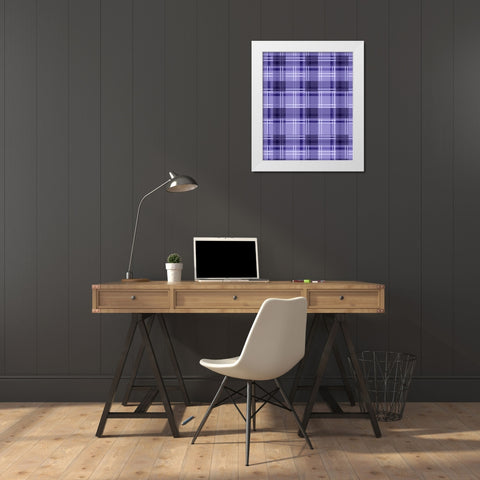 Ultra Violet Plaid 03 White Modern Wood Framed Art Print by LightBoxJournal