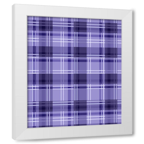 Ultra Violet Plaid 03 White Modern Wood Framed Art Print by LightBoxJournal