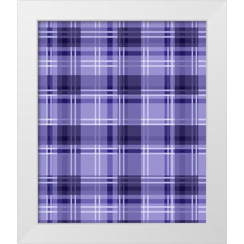 Ultra Violet Plaid 03 White Modern Wood Framed Art Print by LightBoxJournal