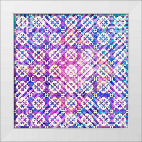 BoHo Girl Pattern 02 White Modern Wood Framed Art Print by LightBoxJournal