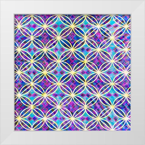 BoHo Girl Pattern 04 White Modern Wood Framed Art Print by LightBoxJournal