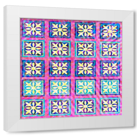 BoHo Girl Pattern 05 White Modern Wood Framed Art Print by LightBoxJournal