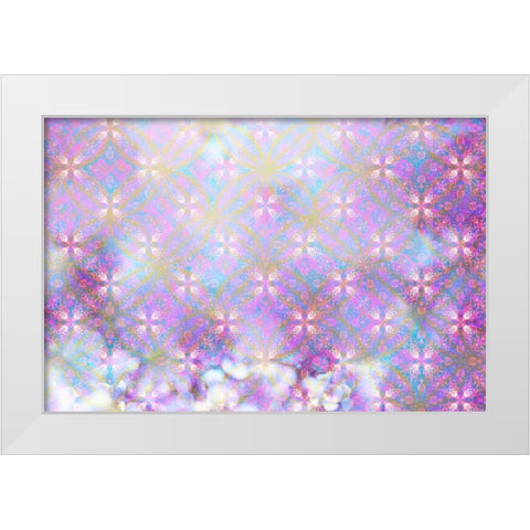 Cherry Blu Pattern 01 White Modern Wood Framed Art Print by LightBoxJournal