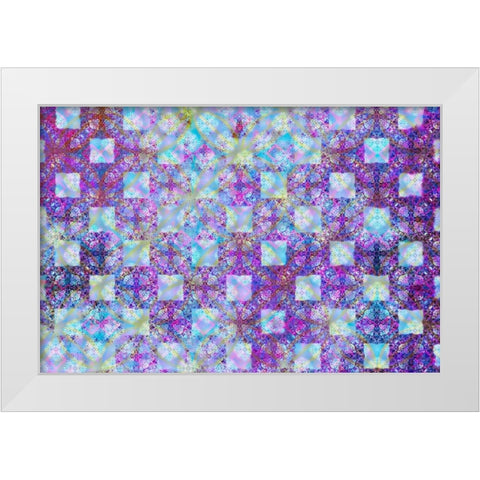 Cherry Blu Pattern 05 White Modern Wood Framed Art Print by LightBoxJournal