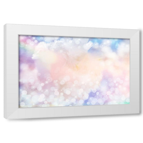 White Spring Blossoms Pattern 02 White Modern Wood Framed Art Print by LightBoxJournal