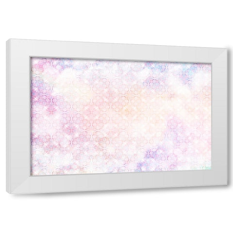 White Spring Blossoms Pattern 05 White Modern Wood Framed Art Print by LightBoxJournal