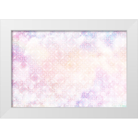 White Spring Blossoms Pattern 05 White Modern Wood Framed Art Print by LightBoxJournal