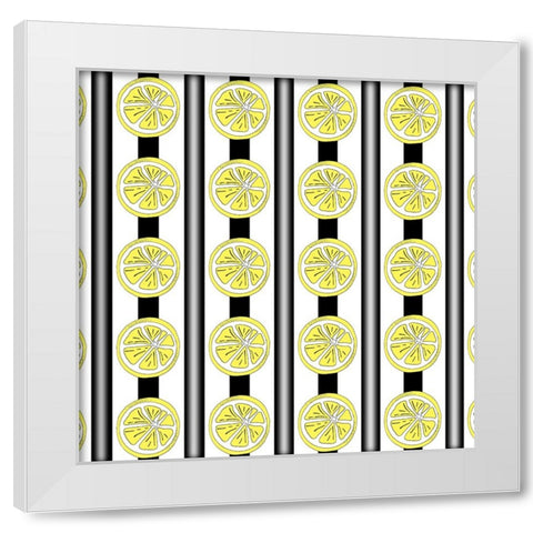 Easy Peasy Lemon 1 White Modern Wood Framed Art Print by LightBoxJournal
