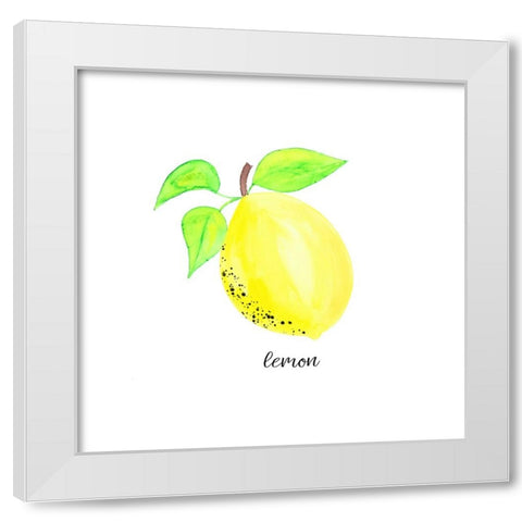 Easy Peasy Lemon Kitchen 1 White Modern Wood Framed Art Print by LightBoxJournal