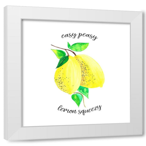 Easy Peasy Lemon Kitchen 2 White Modern Wood Framed Art Print by LightBoxJournal