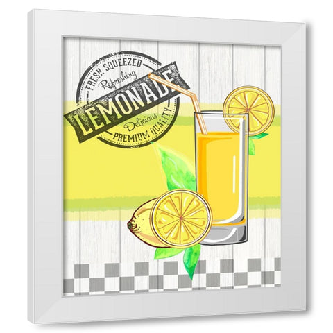 Farm House Lemon vintage sign 3 White Modern Wood Framed Art Print by LightBoxJournal