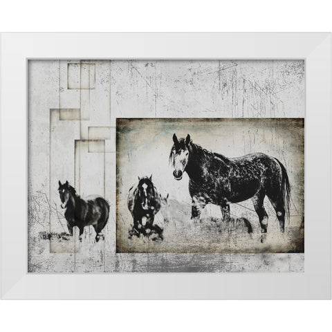 Wild Horses of the Great Basin 07 White Modern Wood Framed Art Print by LightBoxJournal