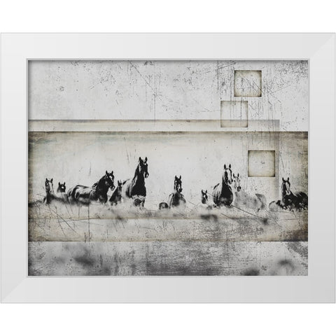 Wild Horses of the Great Basin 08 White Modern Wood Framed Art Print by LightBoxJournal