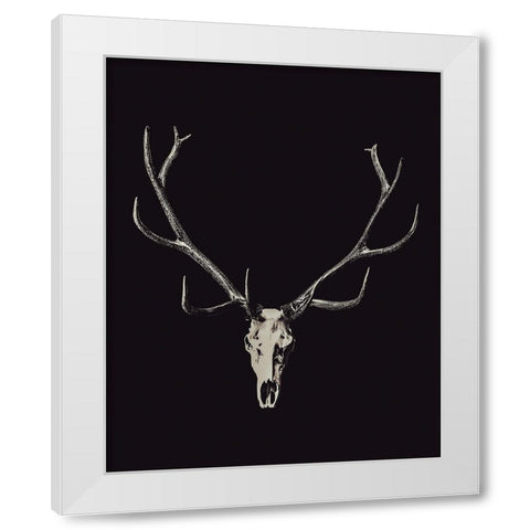 The Rustic Antler 01 White Modern Wood Framed Art Print by LightBoxJournal