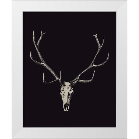 The Rustic Antler 01 White Modern Wood Framed Art Print by LightBoxJournal