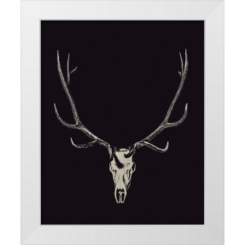 The Rustic Antler 02 White Modern Wood Framed Art Print by LightBoxJournal