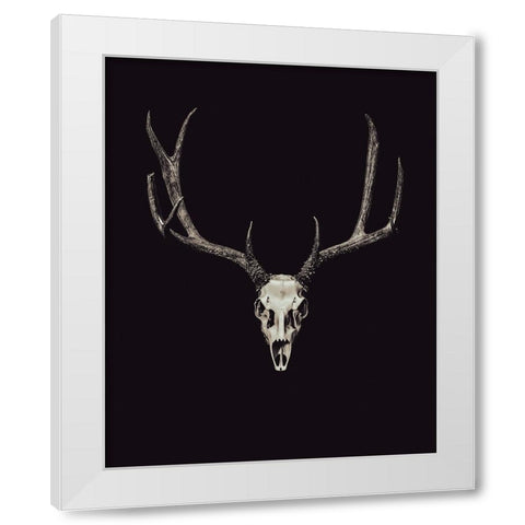 The Rustic Antler 04 White Modern Wood Framed Art Print by LightBoxJournal