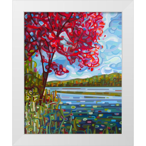 Lady in Red White Modern Wood Framed Art Print by Budan, Mandy