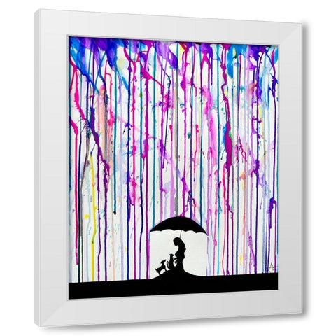 Cradle White Modern Wood Framed Art Print by Allante, Marc