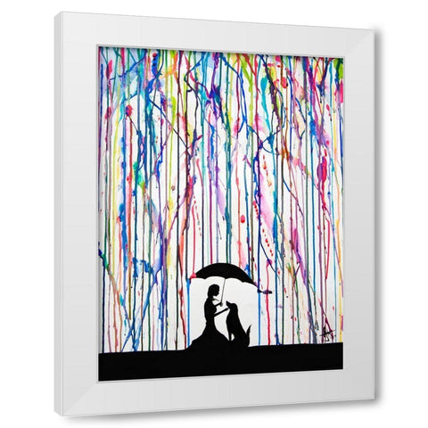 Sempre White Modern Wood Framed Art Print by Allante, Marc