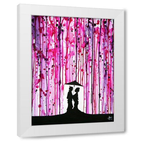 Wild Blossoms White Modern Wood Framed Art Print by Allante, Marc