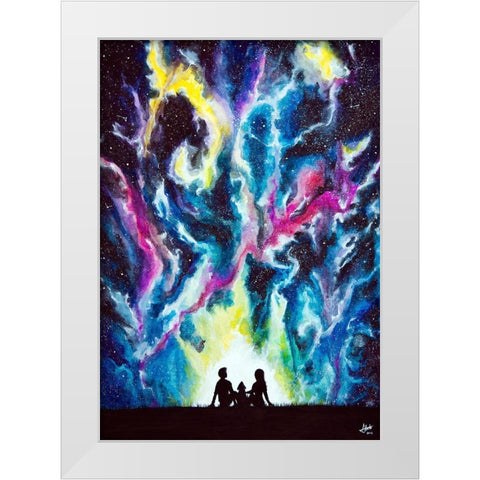 Stardust White Modern Wood Framed Art Print by Allante, Marc