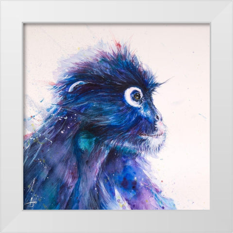 Monkey Business White Modern Wood Framed Art Print by Allante, Marc