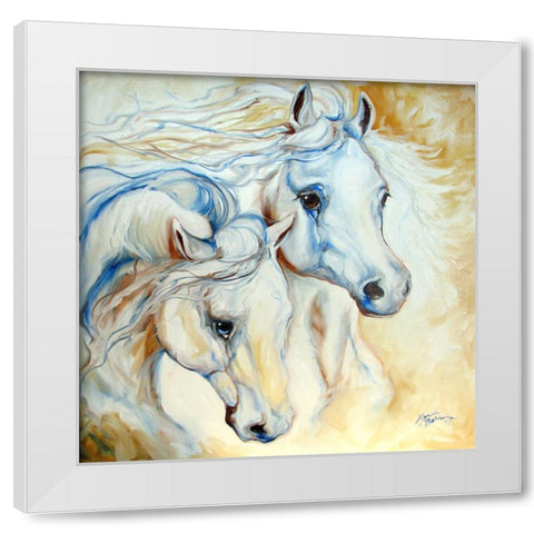 Arabian Eccense White Modern Wood Framed Art Print by Baldwin, Marcia