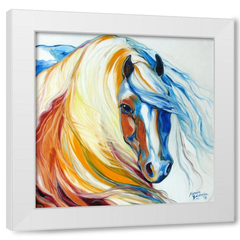 Gypsy Vanner Dream White Modern Wood Framed Art Print by Baldwin, Marcia