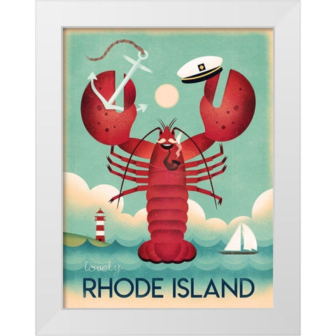 Rhode Island White Modern Wood Framed Art Print by Wickstrom, Martin