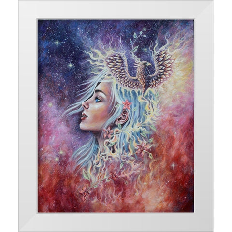 Out of the Ashes White Modern Wood Framed Art Print by Wickstrom, Martin