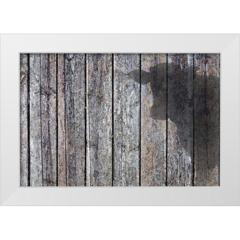 Cow Shadow White Modern Wood Framed Art Print by Murray Henderson Fine Art