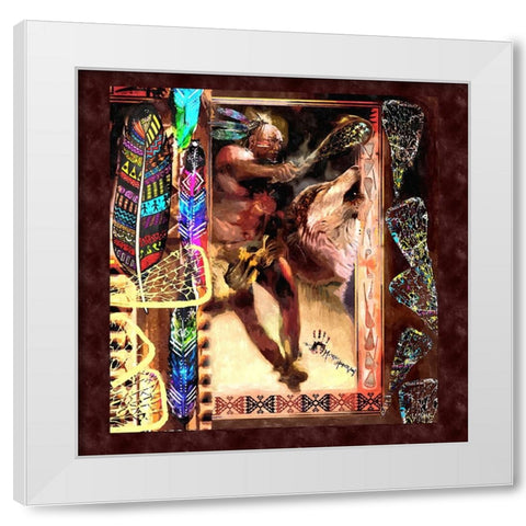 Lacrosse White Modern Wood Framed Art Print by Murray Henderson Fine Art