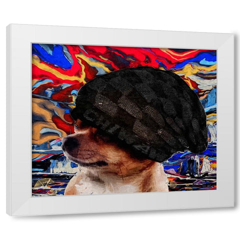 The Dude White Modern Wood Framed Art Print by Murray Henderson Fine Art