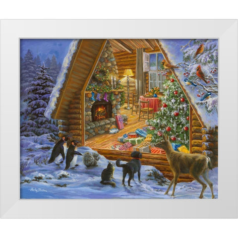 Let’s Get Together White Modern Wood Framed Art Print by Boehme, Nicky