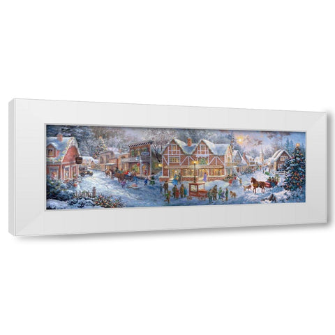 Getting Ready for Christmas White Modern Wood Framed Art Print by Boehme, Nicky